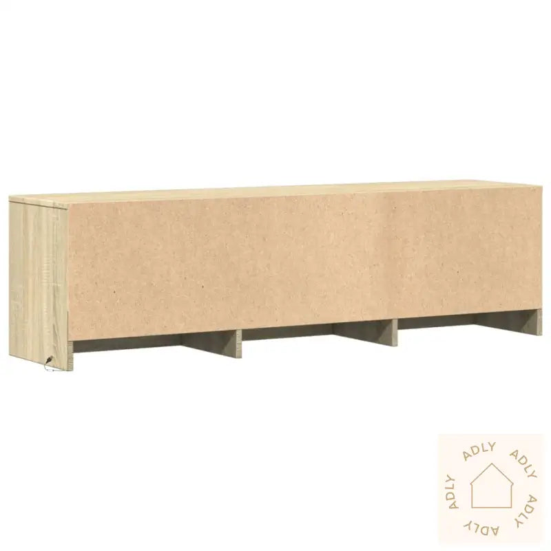 Tv-Benk Med Led Sonoma Eik 140X34X40 Cm Konstruert Tre
