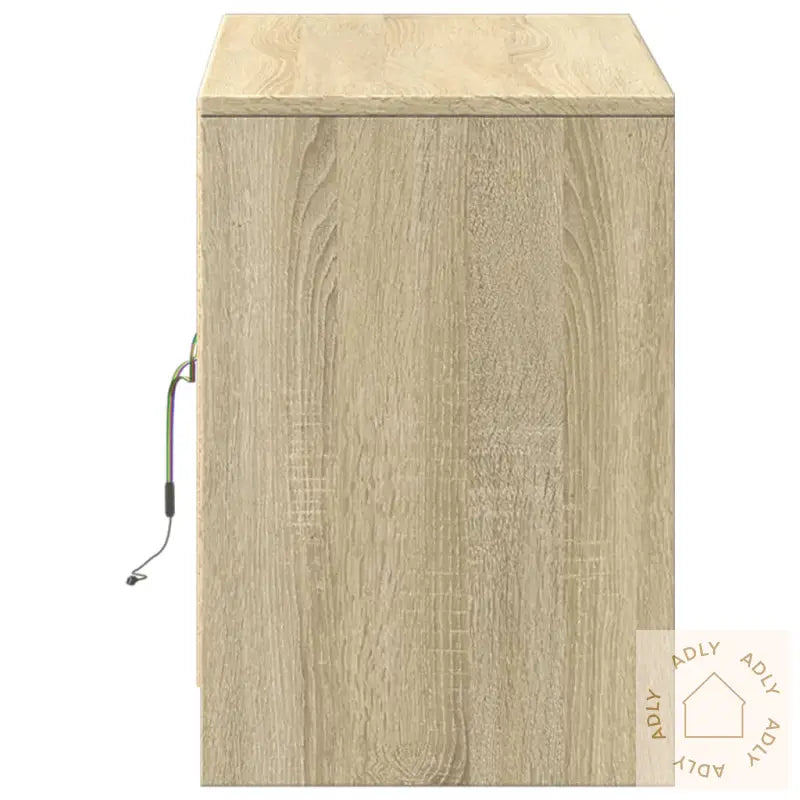 Tv-Benk Med Led Sonoma Eik 100X34X50 Cm Konstruert Tre