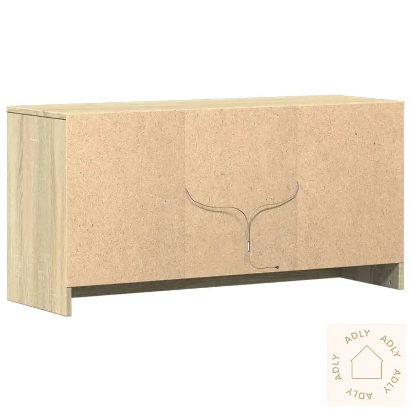 Tv-Benk Med Led Sonoma Eik 100X34X50 Cm Konstruert Tre
