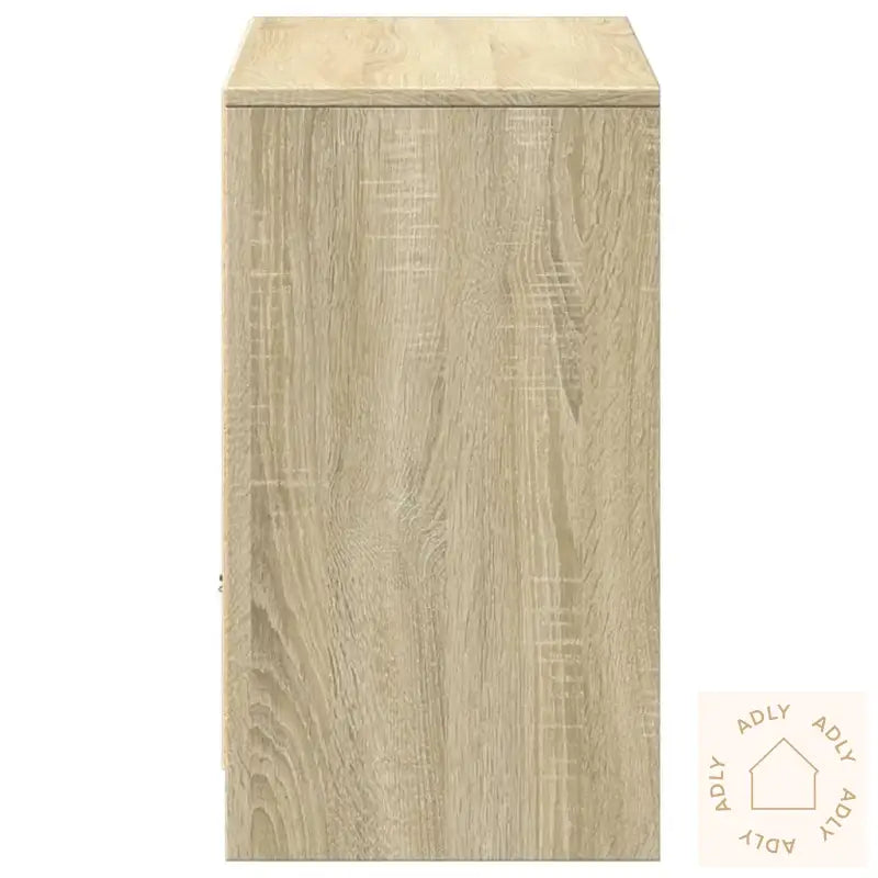 Tv-Benk Med Led Sonoma Eik 91X34X61 Cm Konstruert Tre