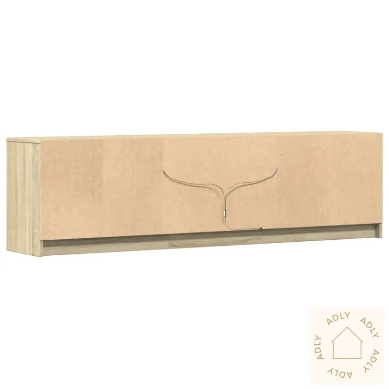 Tv-Benk Med Led Sonoma Eik 180X34X50 Cm Konstruert Tre