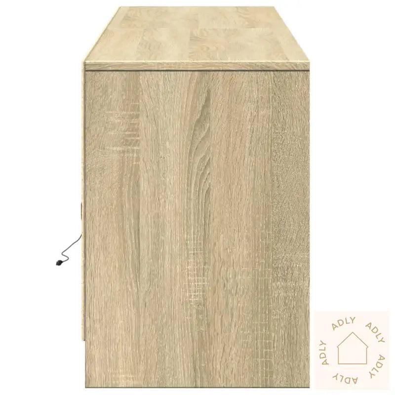 Tv-Benk Med Led Sonoma Eik 180X34X50 Cm Konstruert Tre