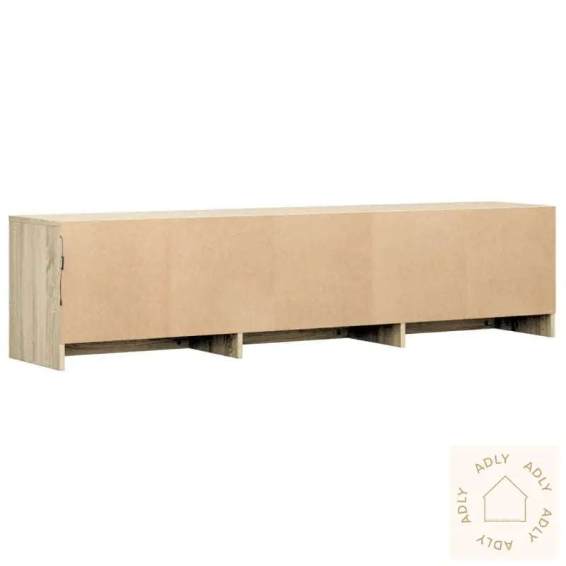 Tv-Benk Med Led Sonoma Eik 165X34X40 Cm Konstruert Tre