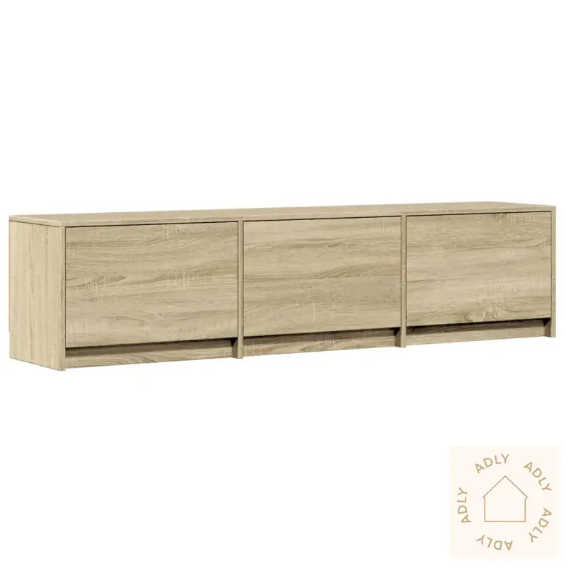 Tv-Benk Med Led Sonoma Eik 165X34X40 Cm Konstruert Tre