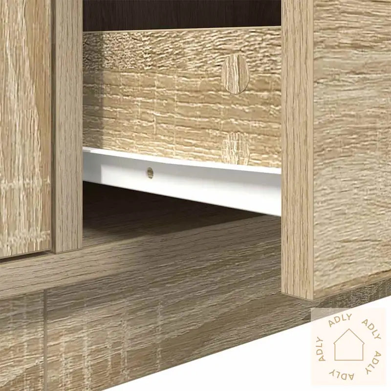 Tv-Benk Med Led-Lys Sonoma Eik 193,5X41X50 Cm