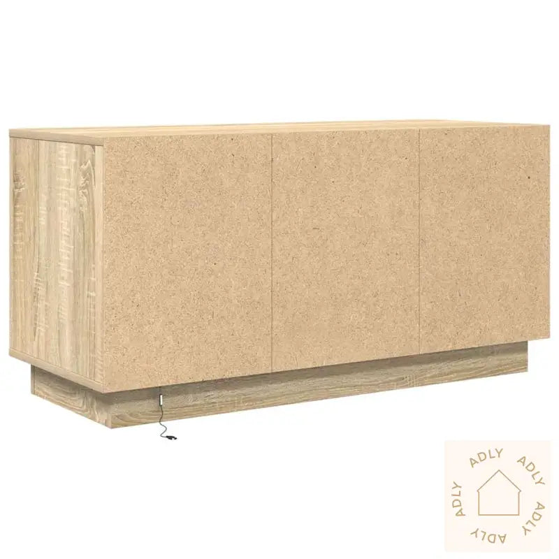 Tv-Benk Med Led-Lys Sonoma Eik 100X41X50 Cm
