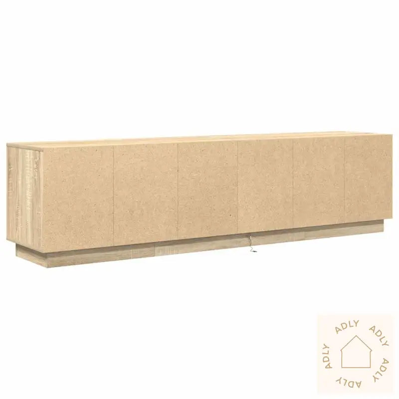 Tv-Benk Med Led-Lys Sonoma Eik 193,5X41X50 Cm