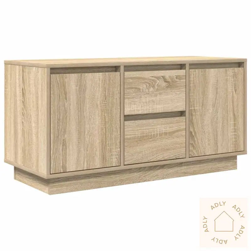 Tv-Benk Med Led-Lys Sonoma Eik 100X41X50 Cm