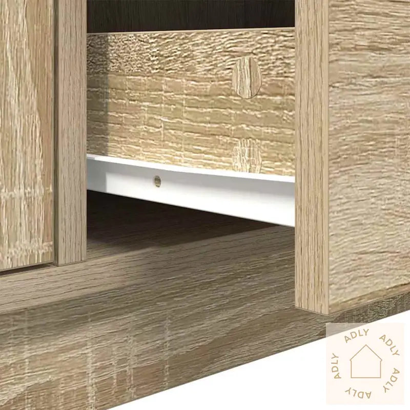 Tv-Benk Med Led-Lys Sonoma Eik 100X41X50 Cm