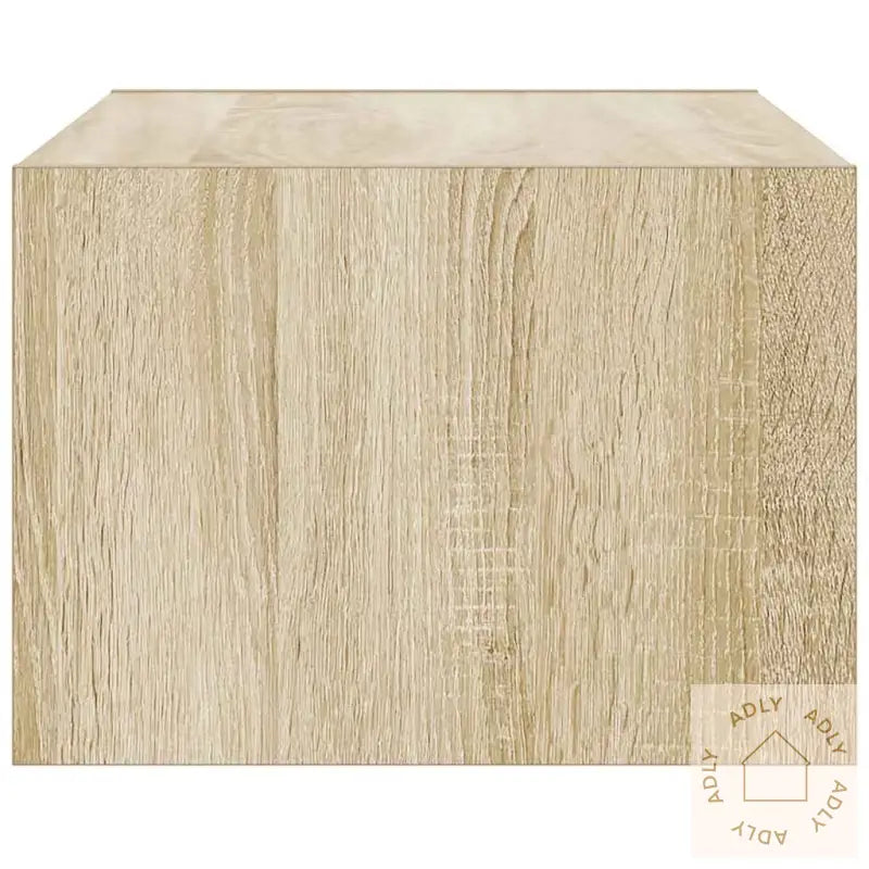 Tv-Benk Med Led-Lys Sonoma Eik 75X35,5X25 Cm