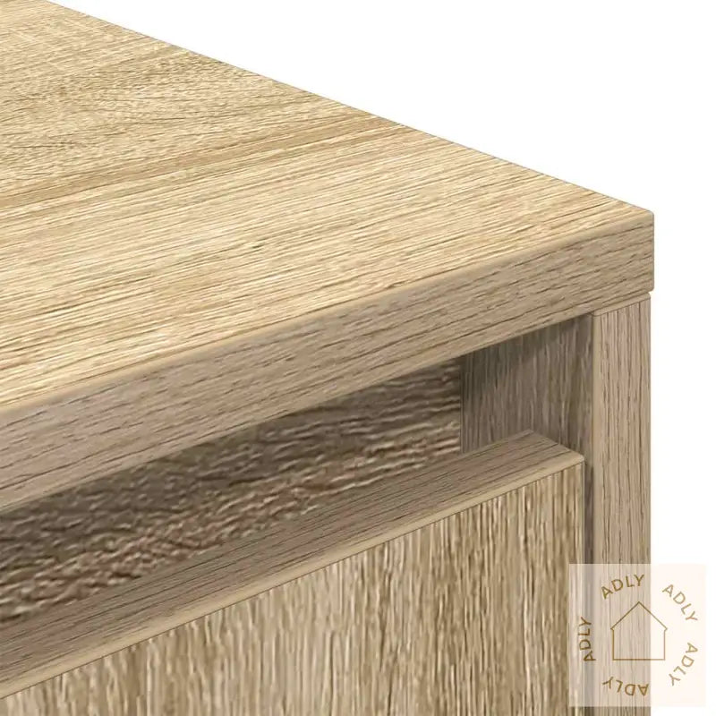 Tv-Benk Med Led-Lys Sonoma Eik 100X41X50 Cm