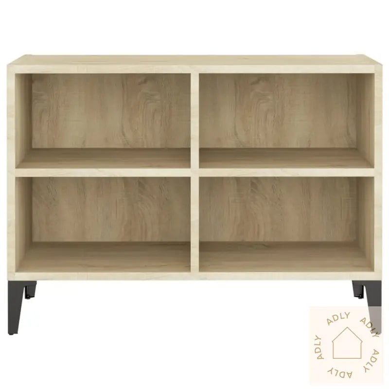 Tv-Benk Med Metallben Sonoma Eik 69,5X30X50 Cm