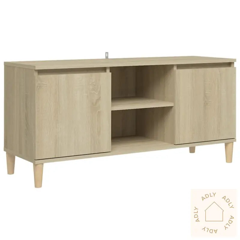 Tv-Benk Med Ben I Heltre Sonoma Eik 103,5X35X50 Cm
