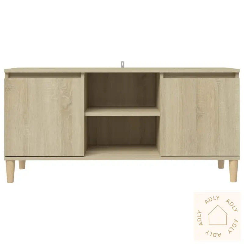 Tv-Benk Med Ben I Heltre Sonoma Eik 103,5X35X50 Cm