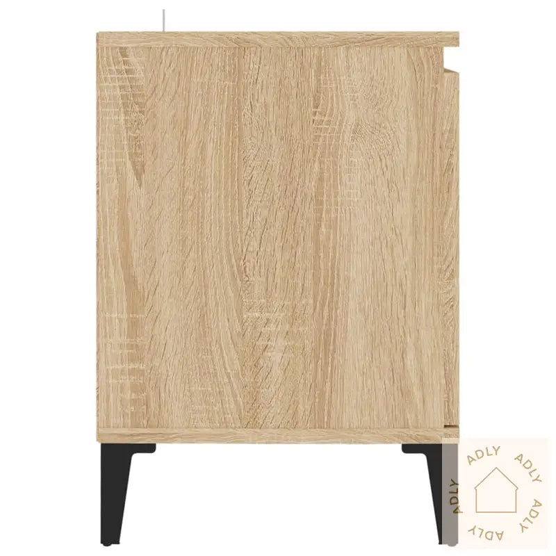 Tv-Benk Med Metallben Sonoma Eik 103,5X35X50 Cm