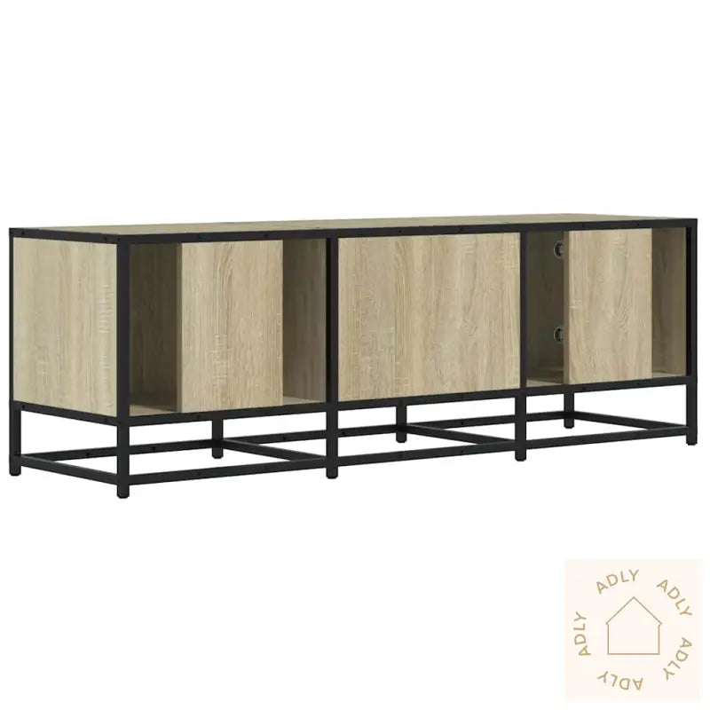 Tv-Benk Sonoma Eik 120X35X41 Cm Konstruert Tre Og Metall