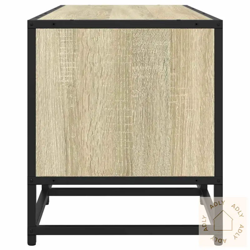 Tv-Benk Sonoma Eik 120X35X41 Cm Konstruert Tre Og Metall
