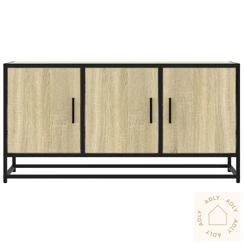 Tv-Benk Sonoma Eik 100X35X50 Cm Konstruert Tre Og Metall