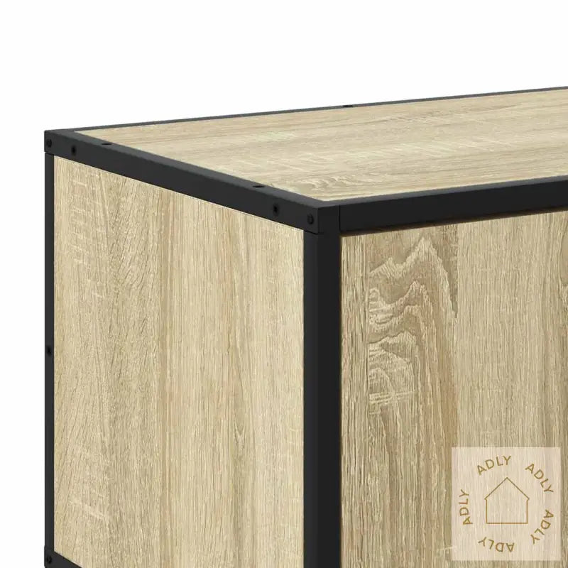 Tv-Benk Sonoma Eik 100X35X50 Cm Konstruert Tre Og Metall
