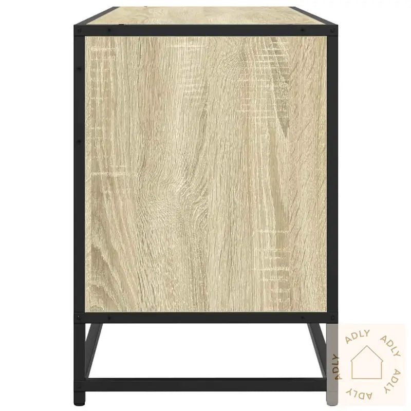 Tv-Benk Sonoma Eik 100X35X50 Cm Konstruert Tre Og Metall