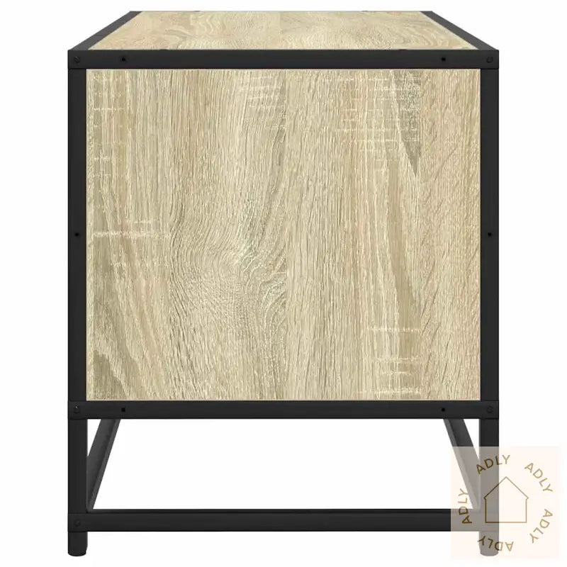 Tv-Benk Sonoma Eik 80X34,5X40 Cm Konstruert Tre Og Metall