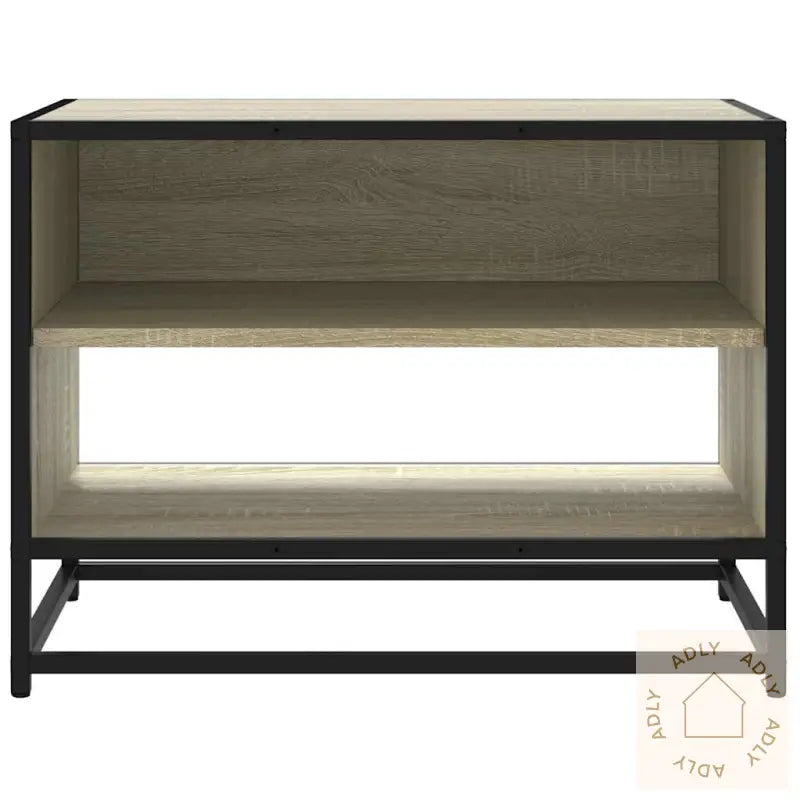 Tv-Benk Sonoma Eik 61X40X46 Cm Konstruert Tre Og Metall