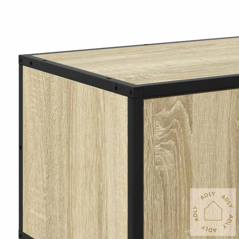 Tv-Benk Sonoma Eik 80X34,5X40 Cm Konstruert Tre Og Metall