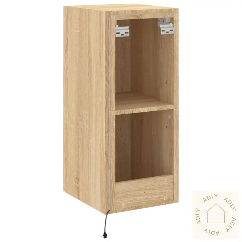 Vegghengt Tv-Benk Med Led Sonoma Eik 30,5X35X70 Cm