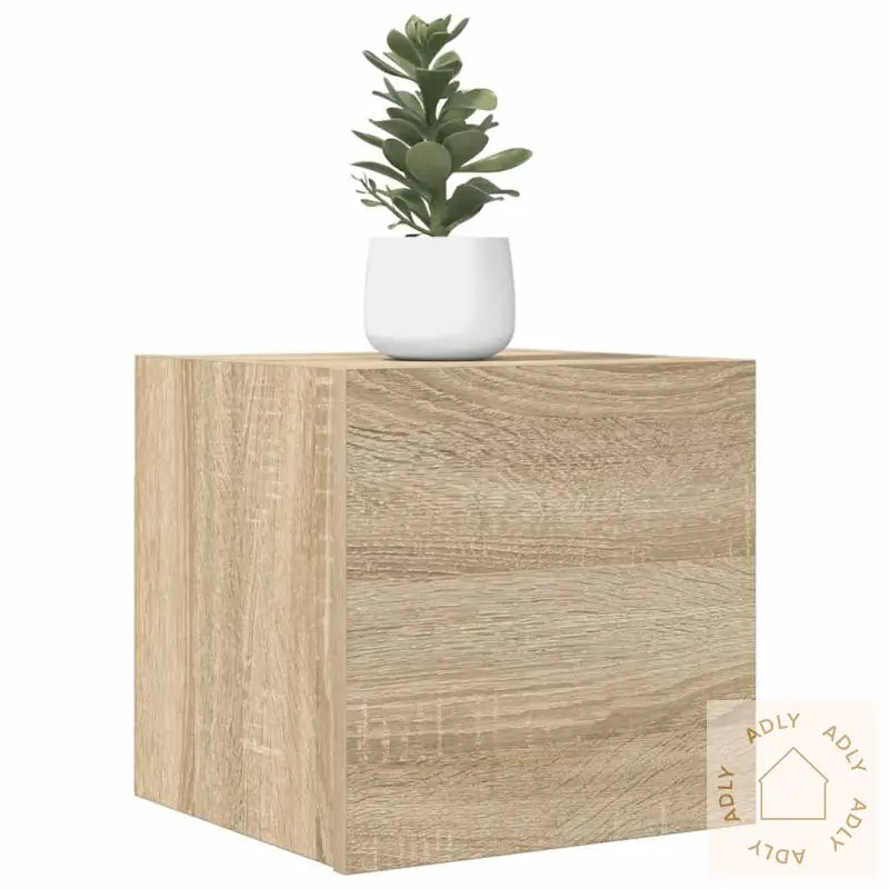 Vegghengt Tv-Benk Sonoma Eik 30,5X30X30 Cm