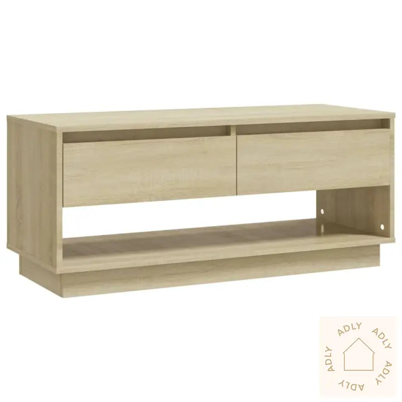 Tv-Benk Sonoma Eik 102X41X44 Cm Konstruert Tre
