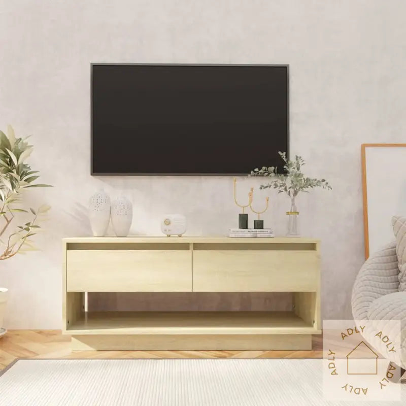 Tv-Benk Sonoma Eik 102X41X44 Cm Konstruert Tre