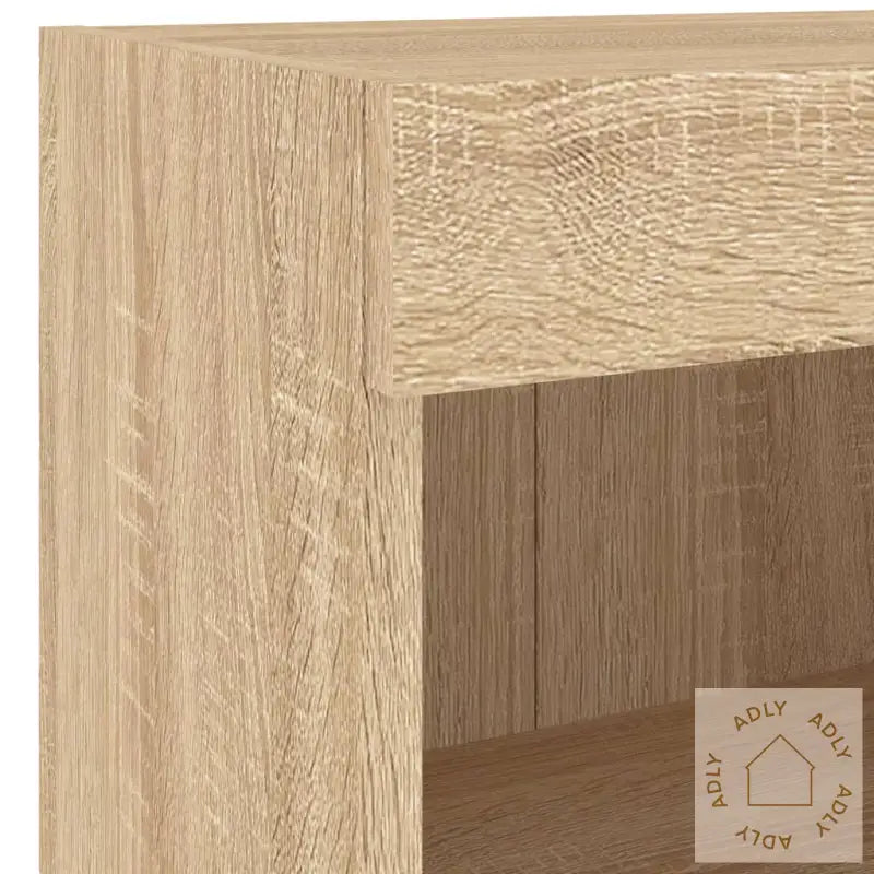 Vegghengte Tv-Enheter Med Led 5 Deler Sonoma Eik Konstruert Tre