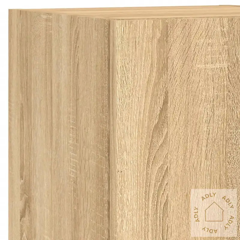 Vegghengte Tv-Enheter Med Led 5 Deler Sonoma Eik Konstruert Tre