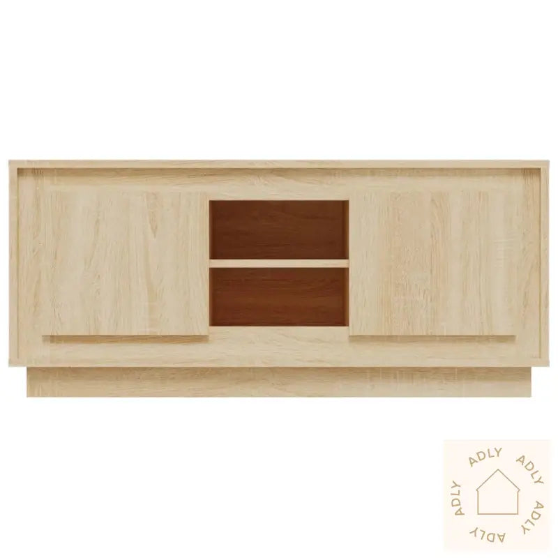 Tv-Benk Sonoma Eik 102X35X45 Cm Konstruert Tre