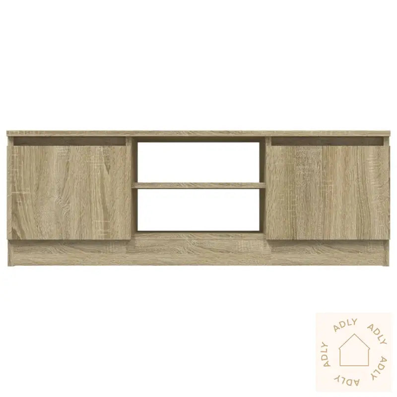 Tv-Benk Med Dør Sonoma Eik 102X30X36 Cm