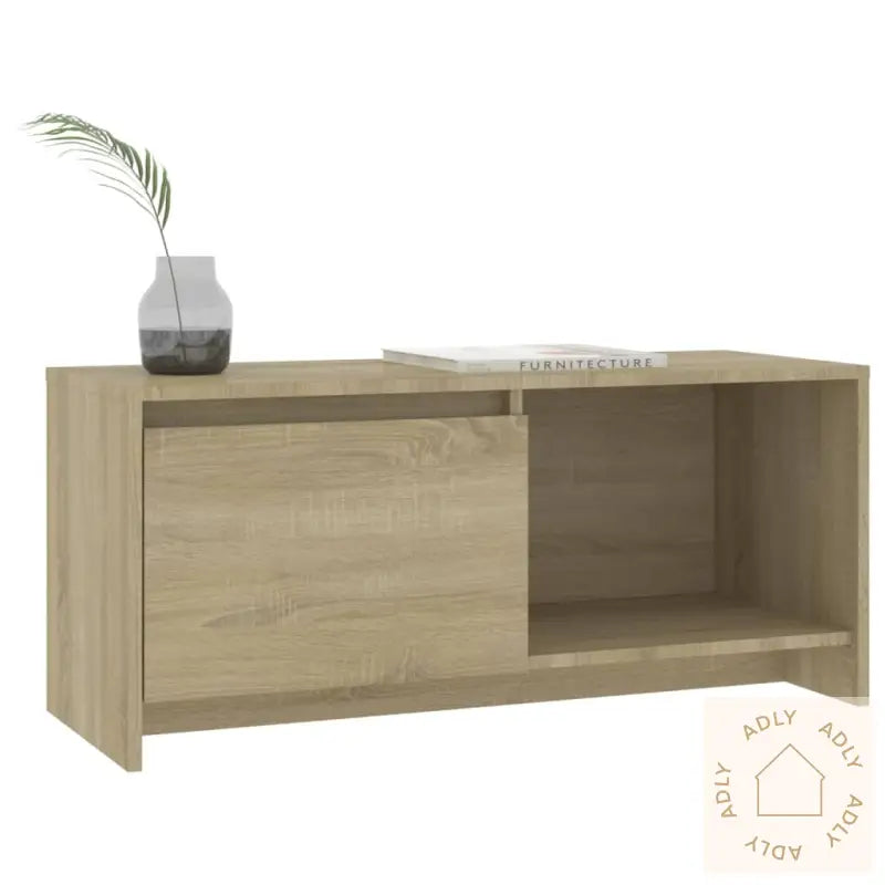 Tv-Benk Sonoma Eik 90X35X40 Cm Konstruert Tre