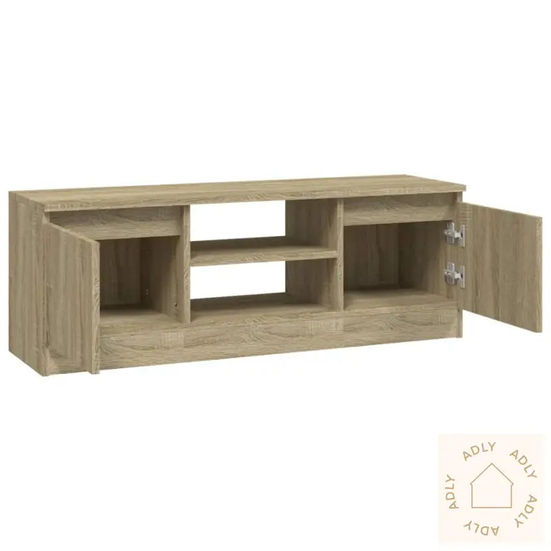Tv-Benk Med Dør Sonoma Eik 102X30X36 Cm