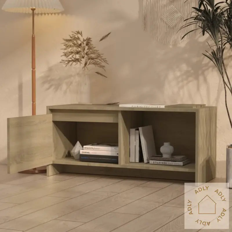 Tv-Benk Sonoma Eik 90X35X40 Cm Konstruert Tre