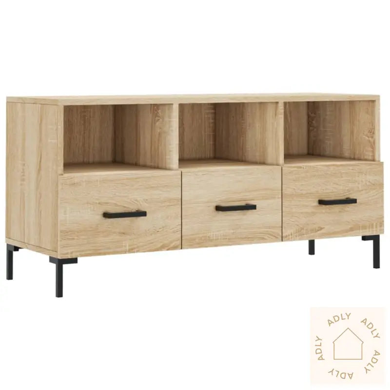 Tv-Benk Sonoma Eik 102X36X50 Cm Konstruert Tre