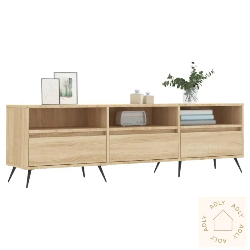 Tv-Benk Sonoma Eik 150X30X44,5 Cm Konstruert Tre