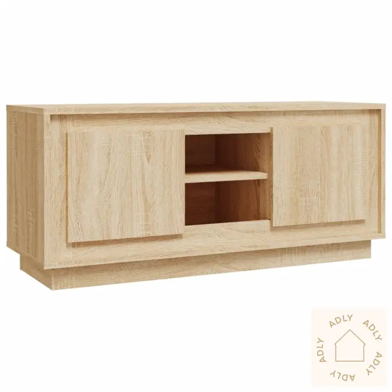 Tv-Benk Sonoma Eik 102X35X45 Cm Konstruert Tre