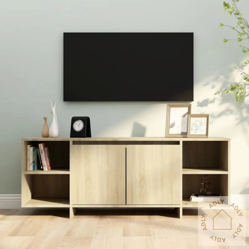 Tv-Benk Sonoma Eik 130X35X50 Cm Konstruert Tre