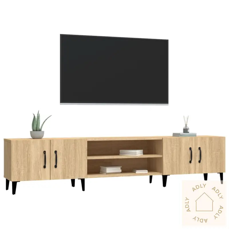 Tv-Benk Sonoma Eik 180X31,5X40 Cm Konstruert Tre