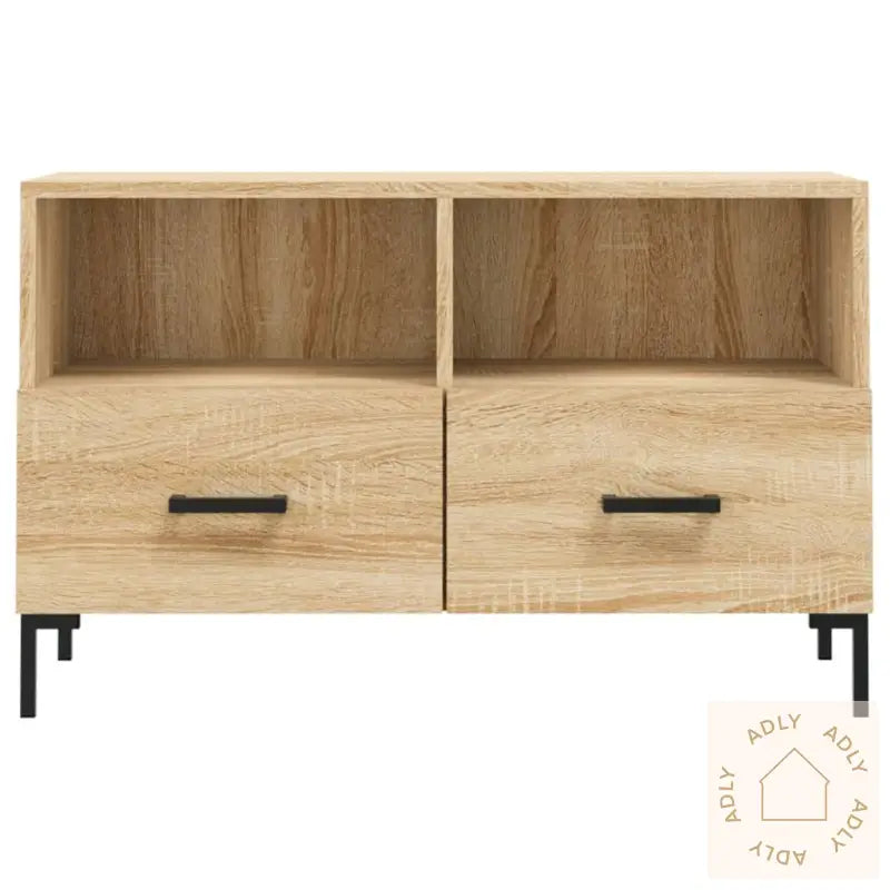 Tv-Benk Sonoma Eik 80X36X50 Cm Konstruert Tre