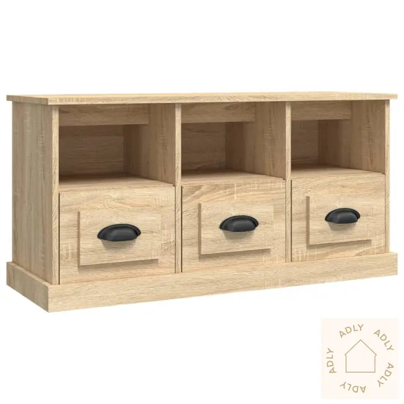 Tv-Benk Sonoma Eik 100X35X50 Cm Konstruert Tre