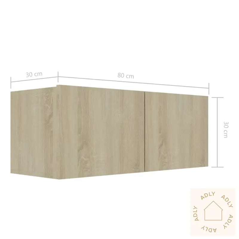 Tv-Benksett 7 Stk Sonoma Eik Konstruert Tre