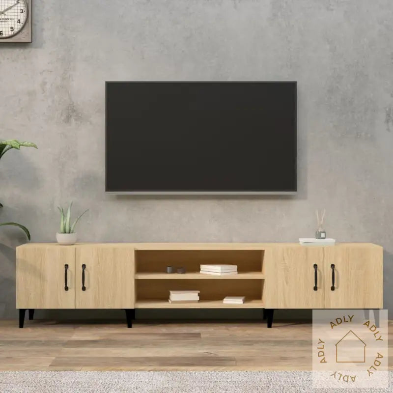 Tv-Benk Sonoma Eik 180X31,5X40 Cm Konstruert Tre