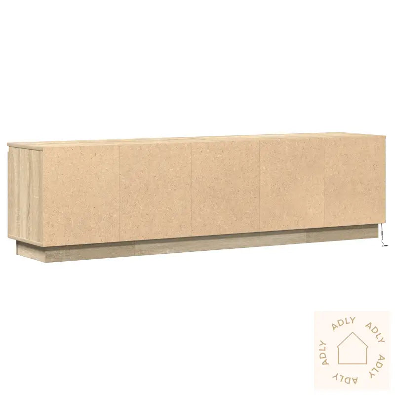 Tv-Benk Med Led Sonoma Eik 180X38X49 Cm Konstruert Tre