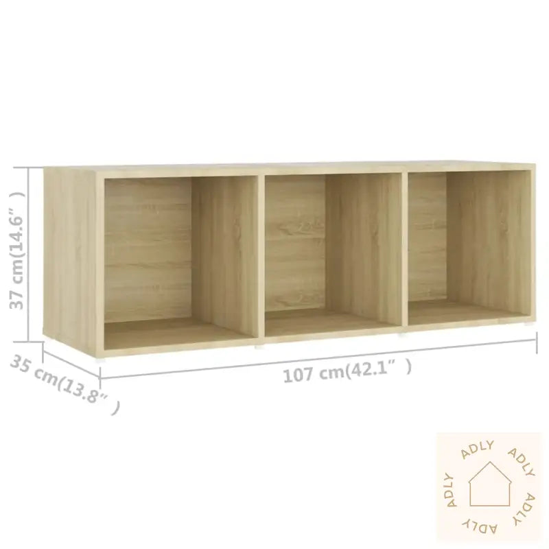 Tv-Benker 4 Stk Sonoma Eik 107X35X37 Cm Konstruert Tre