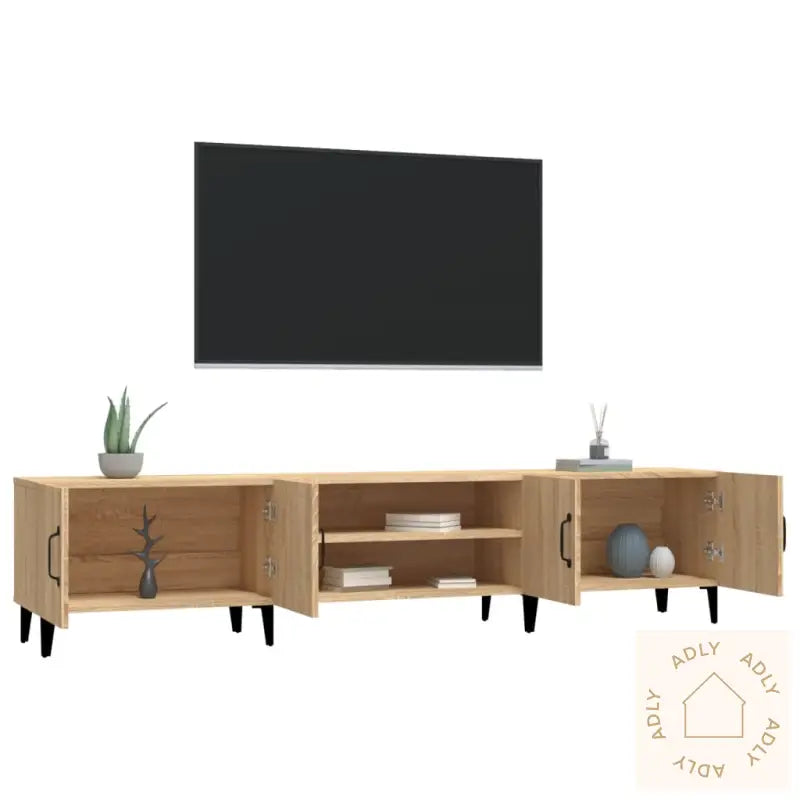 Tv-Benk Sonoma Eik 180X31,5X40 Cm Konstruert Tre